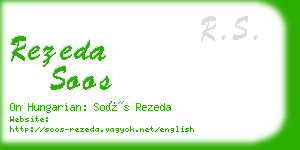 rezeda soos business card